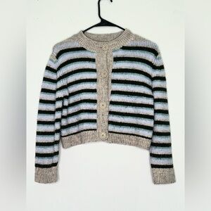 ZARA KIDS STRIPED BUTTON UP CARDIGAN SZ 11/12